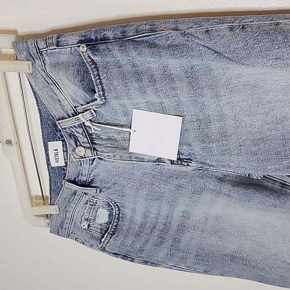 NEW Pistola Anthropologie Nico Mom Jeans Distressed Swell Light Blue Luxury - Picture 11 of 16